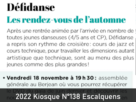 Kiosque novembre 2022